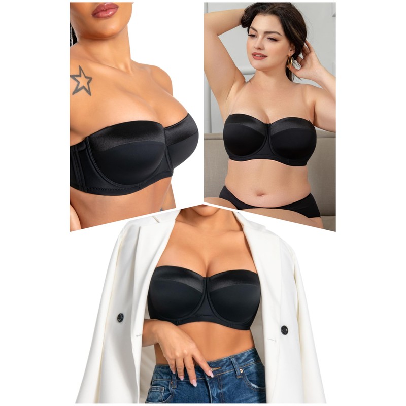 Dvpol Bra 38DDD Bras for Women Push up 38F Black