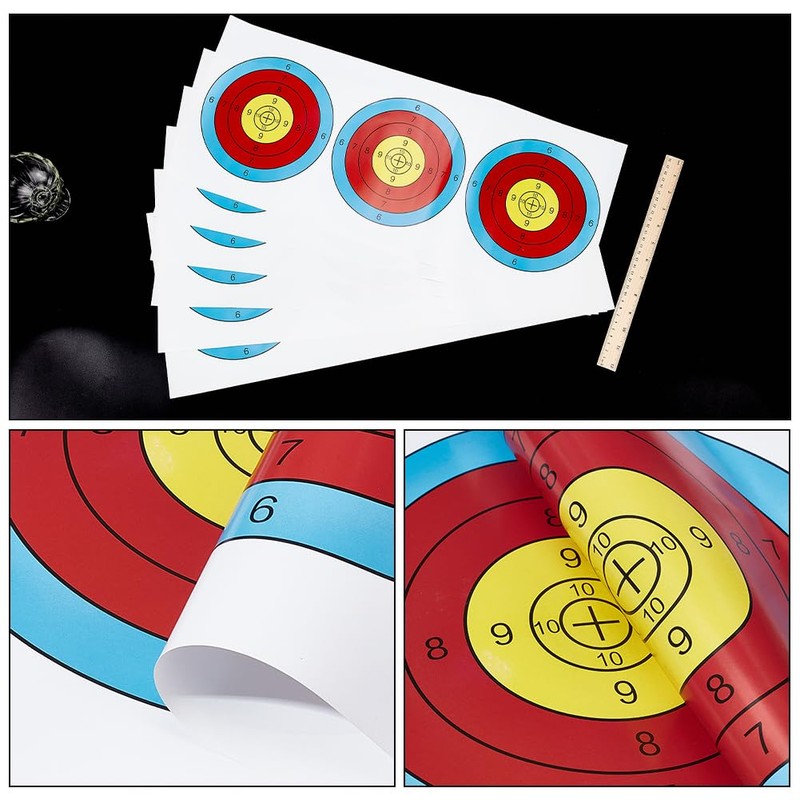NBEADS Targets Paper, Archery Target Practice Accessories, 3 Spot Archery