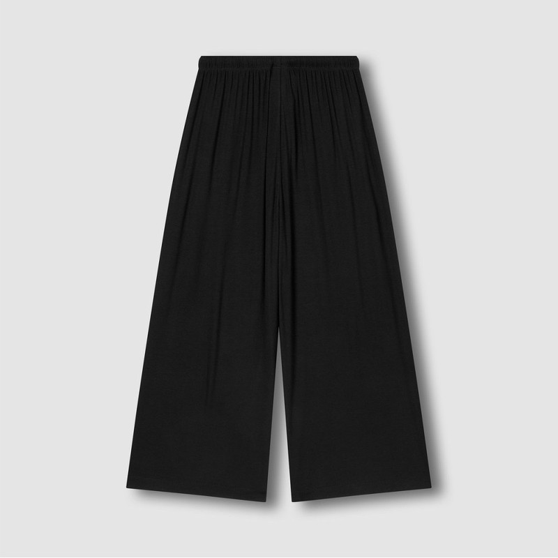 JAJU [JAJU/자주] 여 컴피 8부 큐롯 라운지 팬츠_블랙 [JAJU] Women's