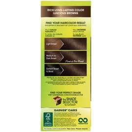 Garnier Hair Color Nutrisse Nourishing Creme, 41 Dark Nude Brown (Iced Coffee) Permanent Hair Dye, 1 Count (Packaging May Vary)