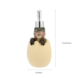 Alipis Dinosaur Soap Dispenser, 560ML Cute Animal Lotion Pump Bottle for Kids, Eggshell Shower Gel Dispenser Leakproof Liquid Hand Soap Dispenser for Bathroom, Kitchen, Toilet (1)