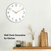 cicininc Wall Clock, 14 Inch Wooden Silent Non-Ticking, Decorative Battery
