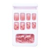 Nail Tips, 24 Pieces, Medium, Round, False Nails, Pink, Gradient,