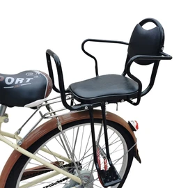 Rear Kid's Bike seat,Rear Child Bike seat,Rear Mount Bike seat with Armrests,Pedals and Harness for Most Adult Bike Ages 2 to 8 Years(Up to 110lb)