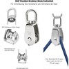 BOBOZHONG Single Pulley,2 Piece M15 Pulley Swing Roller,Block Rope Roller