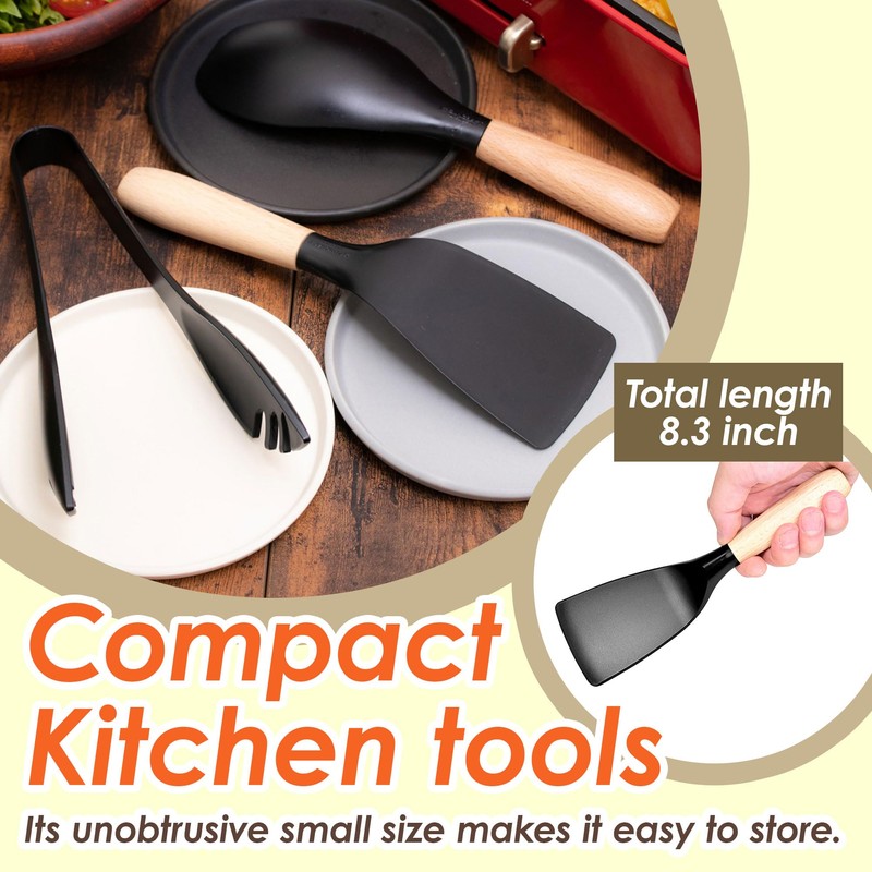 Short Spatula, Stylish Kitchen Tool, Flexible Non Stick Heat Resistant