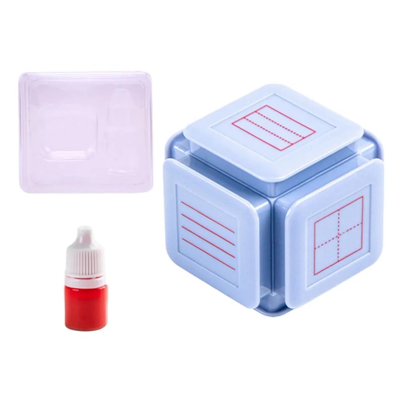 Enseñanza De Ejercicios De Sellos De Caja Grande Azul