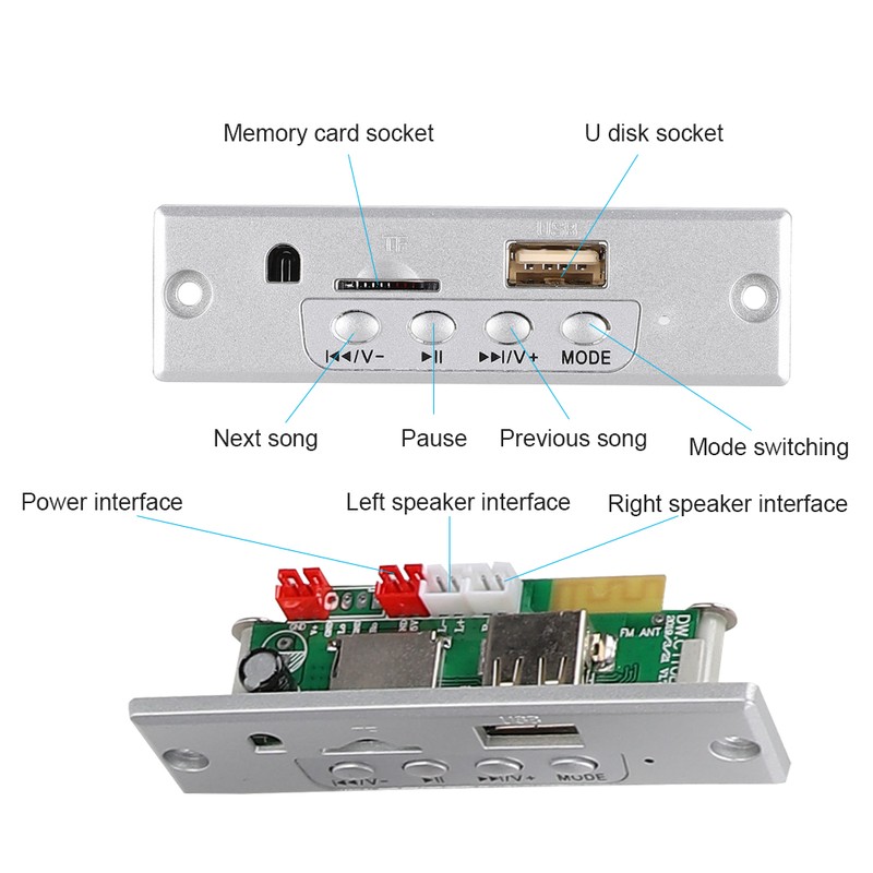 Bluetooth Speaker DIY Kit MP3 Music Pack Stereo sound 3W