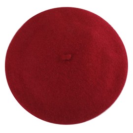 TRIXES Burgundy French Beret for Women – Hat for Fancy Dress Costume – Fluffy Winter Hats/Clothes/Accessories – Warm and Cosy Berets - Great Gifts for Girls