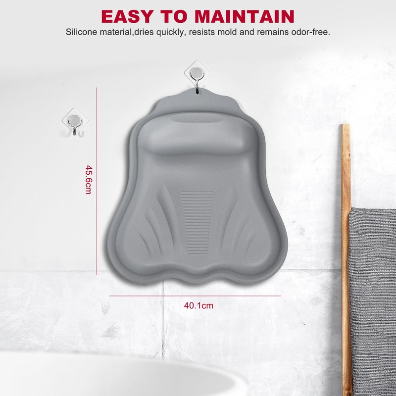 lomonmen Bath Pillow, Ergonomic Neck Pillow, Bathtub Pillow, Bath Mat