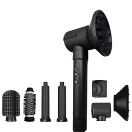 Diffuser Hair Dryer Brush, 7 in 1 Air Wrap Hair Styler, 1400 Watts Blow Dryer for Women, Hair Care Styling Tools, Auto Curling Iron, Multi Hair Styler for Fast Drying Curling Straightening Volumizing