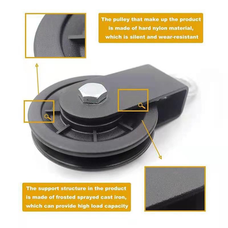 ANCLLO Single Swivel Pulley Block, Gym Pulley System with U