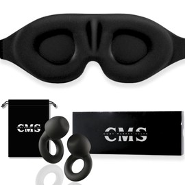 Unisex Sleep Mask - Plus A Pair of Sleep Plugs, Light and Sound Blocking, Soft and Comfortable, The Best Sleep Mask.