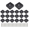 Bxian 20PCS 30x30mm Square Black Non Slip Rubber Furniture Pad
