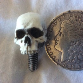 BawdyPartz Seat Bolt for Harley Davidson Skull 1/4x20 Hot Rat Street Rod Made in USA 15SB