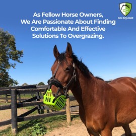 GG Equine GreenGuard Grazing Muzzle for Horse - Lighter, Durable Horse Accessories - Comfortable Horses Muzzle with Proper Airflow & Natural Grazing Behavior Design