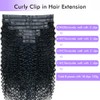 Seamless 3C 4A Kinky Curly Clip In Extension PU Weft