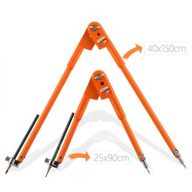 Dtacke Professional Woodworking Compass Pencil Marking Compass Circle Maker Scriber Compass for Geometry (Large)