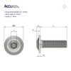 Accu - M6 x 20mm Socket Flanged Button Screws (ISO