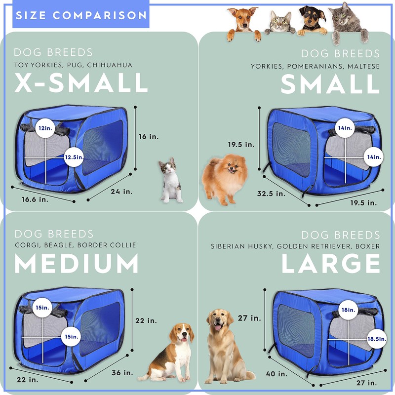 Beatrice Home Fashions Portable, Collapsible, Pop Up Kennel Travel Cat