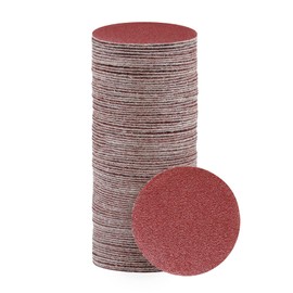 POTUINOM 2 Inch Sanding Disc Sander Attachment Disc 100-Grit Hook and Loop Sandpaper Alumina Orbital Sander Pads for Polishing, Grinding, Woodworking