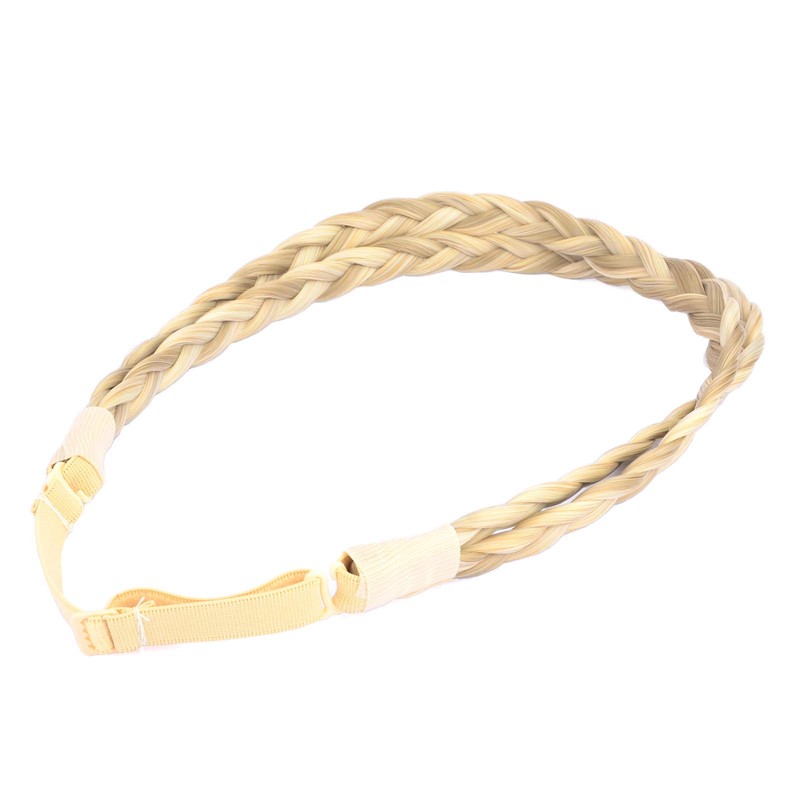 BOBIYA Women Girls Double Three-Strand Braided Synthetic Hair Headband (Orange