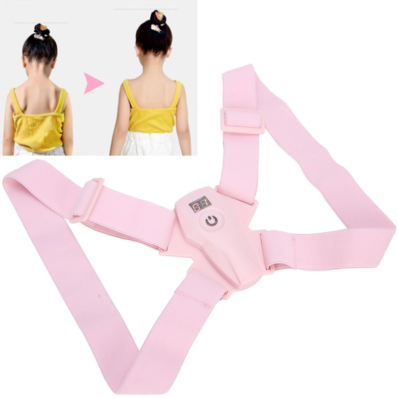 Back Posture Corrector Straightener Intelligent Sensor Humpback Correction TrainerPink