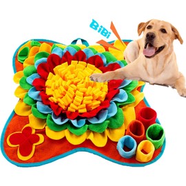 Alfombrilla para perros de 25 x 25 pulgadas, alfombrilla de alimentación de actividades para perros pequeños y medianos, juego de alimentación interac
