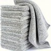 10pcs Bamboo Charcoal Microfibre Towels | Ultra-Absorbent Microfibre Cleaning Cloths