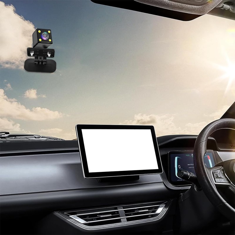 Rear Window Camera Reverse Mount,Dash Cam Mirror, Self Adhesive, Car