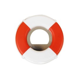 NKlaus Bottle Opener Lifebuoy, Red/White, 7 cm - Nautical Retro Decoration 16060