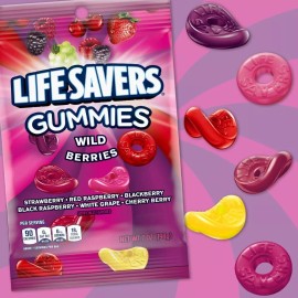 LIFE SAVERS Wild Berry Gummies Candy Bag, 7 Oz (Pack of 12)