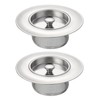 sourcing map 2Pcs Kitchen Sink Drain, Stainless Steel Kitchen Sink