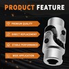 GLOCRORET 3/4"-30 Spline X 3/4" Round Chrome Steering Universal Joint