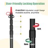 Dreamtrue Tarp Poles Telescoping, Upgraded 4-Section Adjustable Tent Poles, Heavy