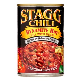 Stagg Dynamite Hot Chili with Beans 15oz (Pack of 12) Ignited by Habanero Peppers