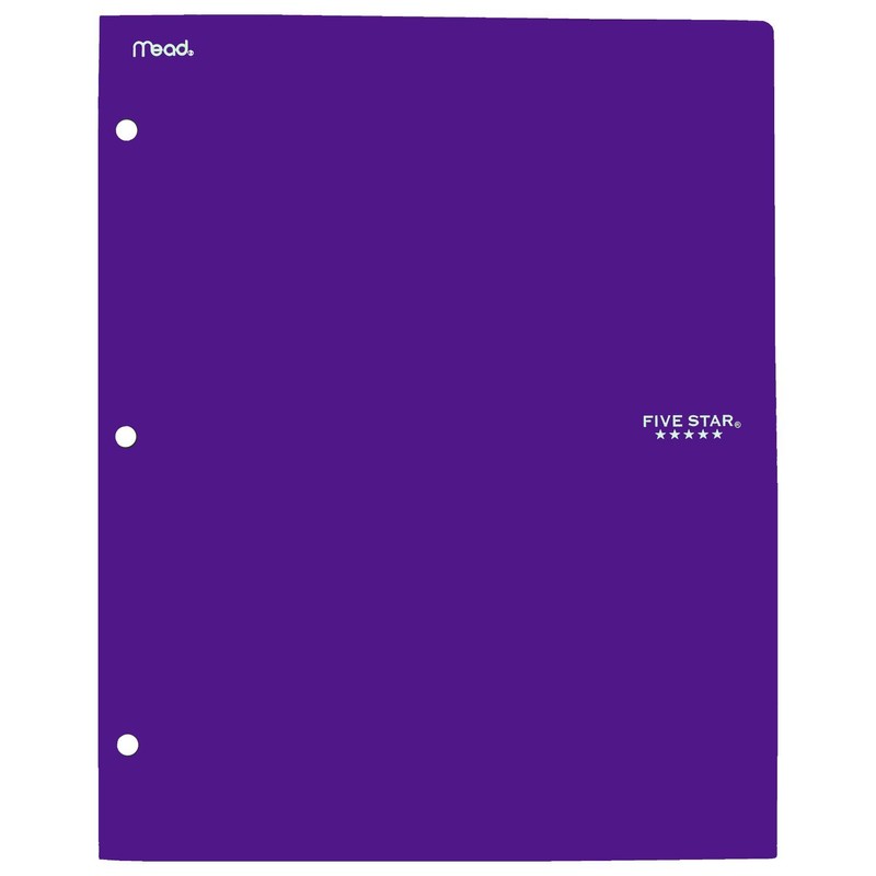 Five Star 2 Pocket Folder, Stay-Put Folder, Plastic, Folders with