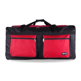 Green Travel 20"/30"/36"/40" Rolling Duffle Bag Travel Wheeled Luggage Suitcase (Red, 36-inch)