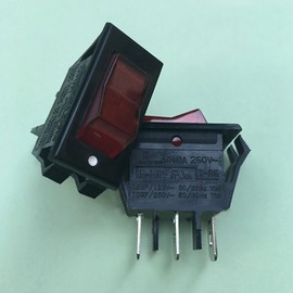 LICHIFIT RF-1001 Rocker Switch 3 Pins 2 Positions 10A 250VAC Switch with Red Light Button for Rong FENG Ship Model Replacement Part