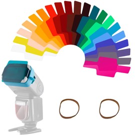 Pack of 20 Transparent Colour Correction Camera Colour Correction Filter, Lighting Filter Set, Flash Lighting Film, for Photo Studio Strobe Flash, LED Light Headlight, Digital Camera