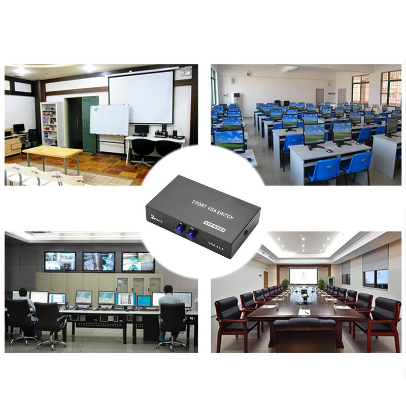 2 in 1 Out Switch Switcher Selection Box, VGA Switcher