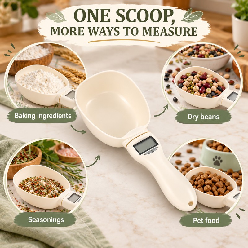 Digital Food Measuring Spoon Scale with LED Display 28.2 oz