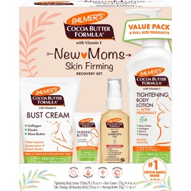 Skin Recovery Set for New Moms from Palmer's Cocoa Butter Formula Skincare Essentials for After Pregnancy Care Free of Parabens & Phthalates 4 Piece Kit