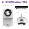 Fosmon 24 Hour Outlet Timer for Electrical Outlets, Indoor Mechanical