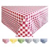 Oilcloth Tablecloth Washable Square 140 x 240 cm Checked Red