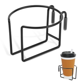 2pcs Shopping Cart Cup Holder, Reusable Metal Hanging Drink Holder Portable Cup Holder for Shopping Cart for Placing Coffee Drink Tapered Cup Water Bottle