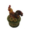 3" High Jeweled Rooster Trinket Box