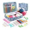 58-Piece Crochet Starter Kit for DIY Yarn Projects – Blue