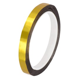 sourcing map Gold Tone Metalized Tape 1/2 Inch x 55 Yards Decor Tape for Detailing Accent Wall, Graphic Arts