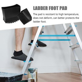 Cabilock 4pcs Ladder Feet Covers Extenstion Ladder Cover Household Non-Slip Ladder Feet Mats Rubber Ladder Foot Pads Step Ladder Foot Mats Replacements